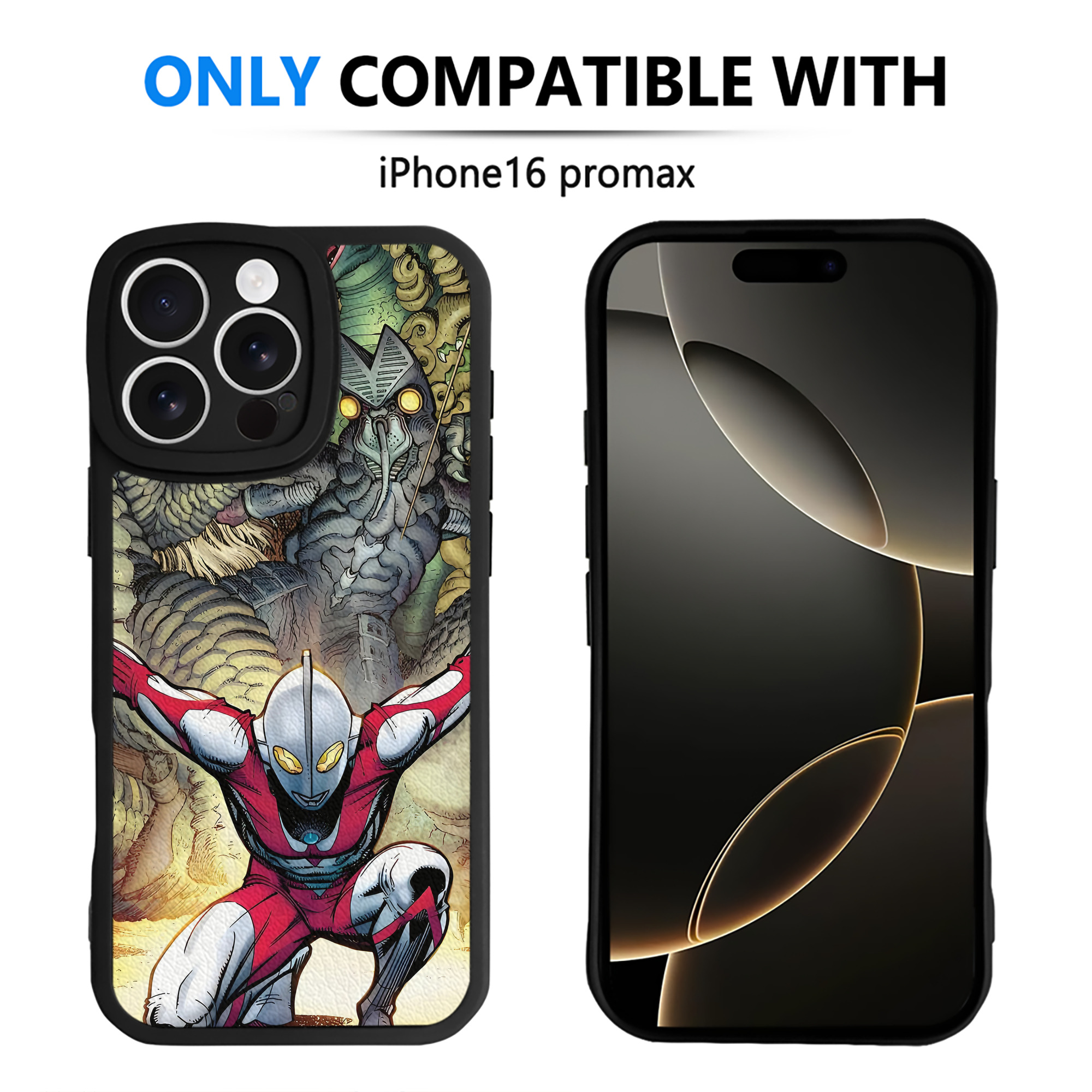 （画像用） ウルトラマン Ultraman 【iPhone 16シリーズ対応】シリコンスマホケース（レザー調） 材質：シリコン